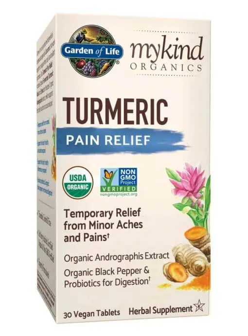 Garden of Life Turmeric Pain Relief — Organic Turmeric, Andrographis Extract