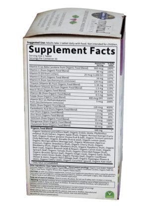 Garden of Life mykind Organics Women's Once Daily -- organic multivitamin, whole food supplement - Back