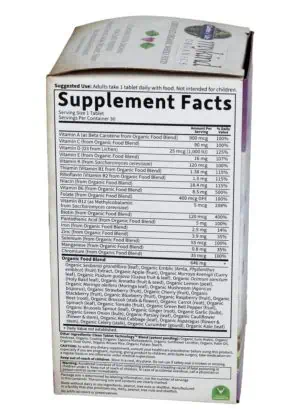Garden of Life mykind Organics Women's Once Daily -- organic multivitamin, whole food supplement - Back