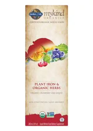 Garden of Life mykind Organics Plant Iron & Organic Herbs — Organic Whole Food, Vegan Iron