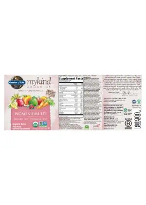 Garden of Life mykind Women's Multi-Berry -- organic gummies, whole food vitamins - Back