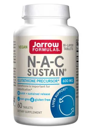 Jarrow Formulas N-A-C Sustain 600mg -- antioxidant support, liver health