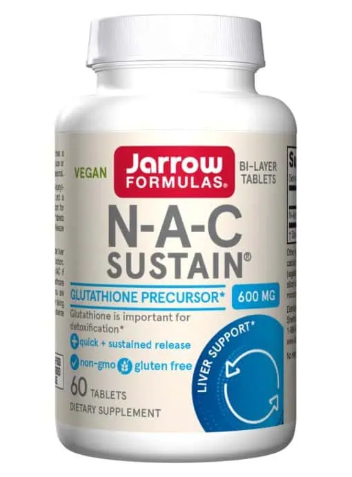 Jarrow Formulas N-A-C Sustain 600mg -- antioxidant support, liver health