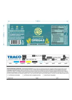Sunwarrior Omega-3 Vegan DHA & EPA -- plant-based omega-3, algae oil - Back