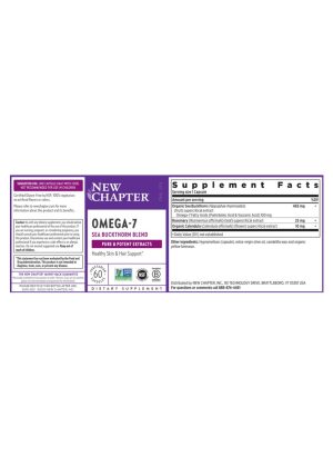 New Chapter Omega 7 -- plant-sourced omega-7, sea buckthorn blend - Back