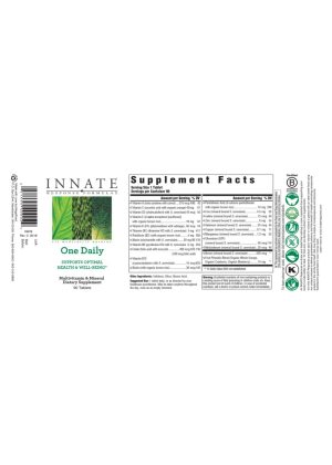 Innate Response One Daily -- multivitamin, daily supplement - Back