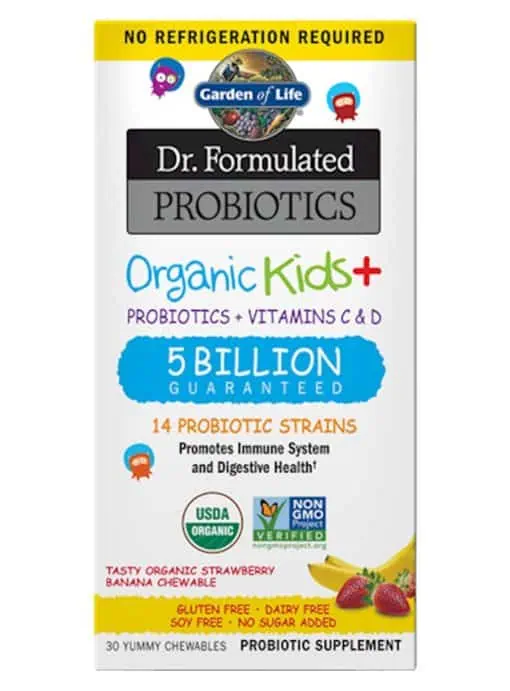 Garden of Life Organic Kids Probiotics Straw SS -- organic kids probiotics, chewable probiotics