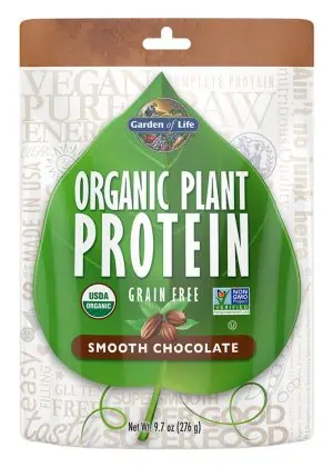 Garden of Life Organic Plant Protein Chocolate Powder -- organic protein, plant-based protein