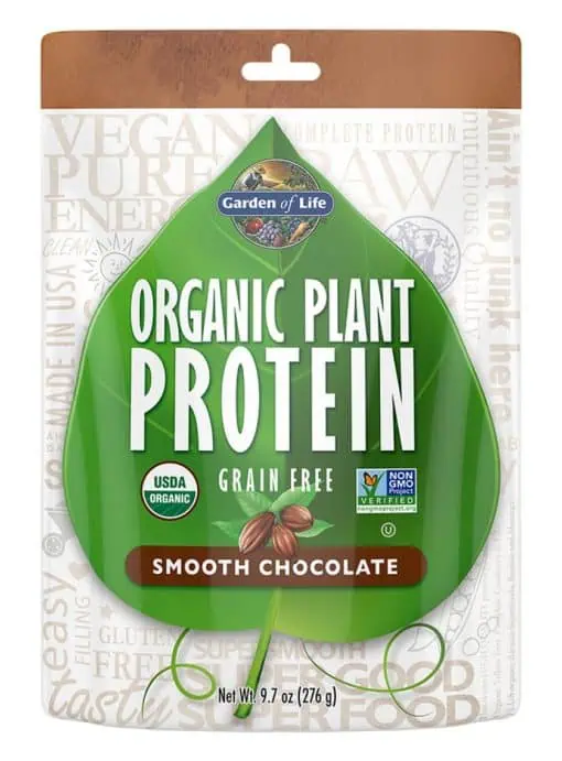 Garden of Life Organic Plant Protein Chocolate Powder -- organic protein, plant-based protein