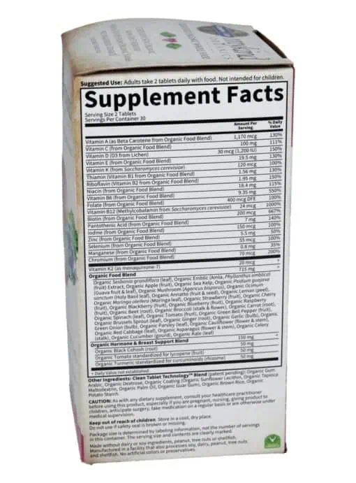 Garden of Life Women’s Multi 40+ — Organic Multivitamin for Women - Back