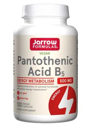 Jarrow Formulas Pantothenic Acid 500mg -- energy production, adrenal support