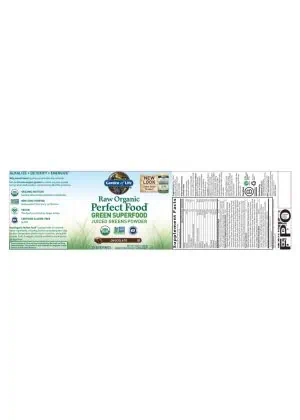 Garden of Life Raw Organic Perfect Food — Green Superfood, Nutrient-Dense Greens - Back