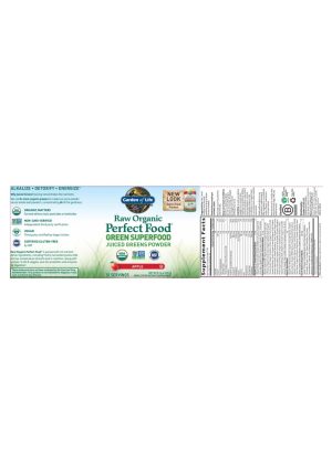 Raw Organic Perfect Food — Green Superfood, Juiced Greens Powder - Back