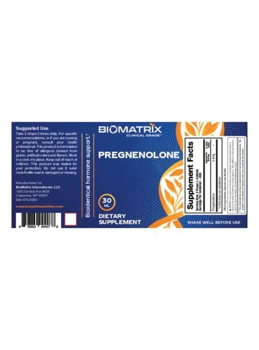 Biomatrix Pregnenolone -- hormone balance, adrenal health - Back