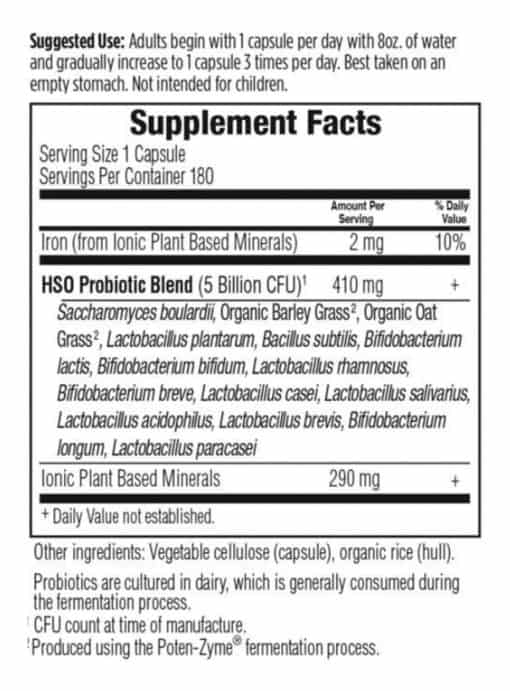 Garden of Life Ultimate Probiotic Formula — Probiotics, Digestive Health - Back