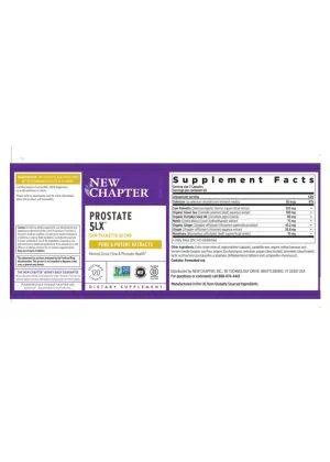 New Chapter Prostate 5LX(TM) -- prostate health, saw palmetto - Back