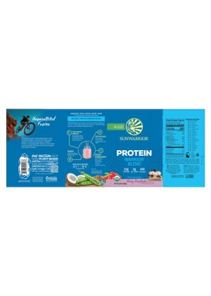 Sunwarrior Protein Warrior Blend Berry Shortcake -- organic protein powder, vegan protein - Back
