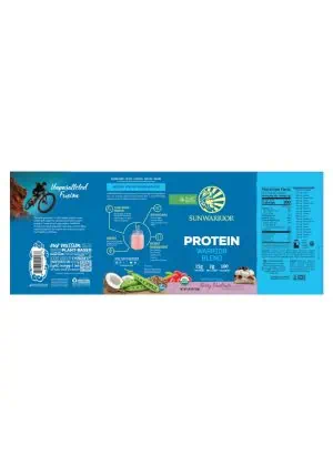 Sunwarrior Protein Warrior Blend Berry Shortcake -- organic protein powder, vegan protein - Back