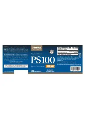 Jarrow Formulas PS-100 100mg -- phosphatidylserine supplement, brain health support - Back