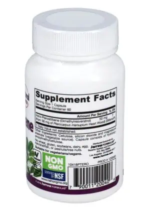 Jarrow Formulas Pterostilbene -- pterostilbene supplement, healthy aging support - Back