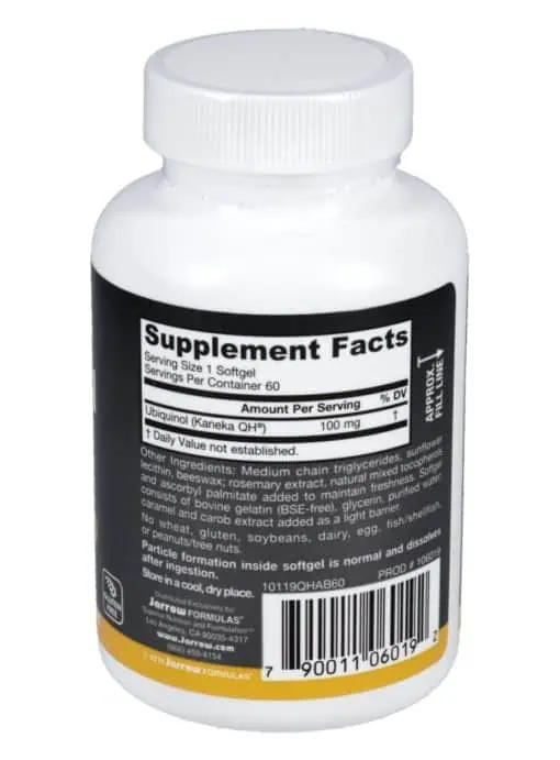 Jarrow Formulas QH-Absorb 100mg -- Ubiquinol supplement, high absorption - Back