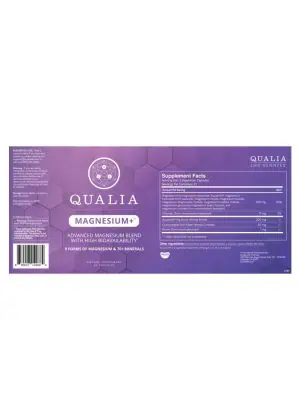 QUALIA MAGNESIUM+ — magnesium supplement, high bioavailability - Back
