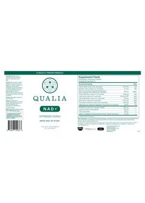Qualia NAD+ — Boost NAD+ Levels, Support Cellular Energy - Back