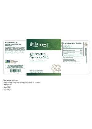 Gaia Quercetin Synergy 500 — Mast Cell Support, Seasonal Support - Back