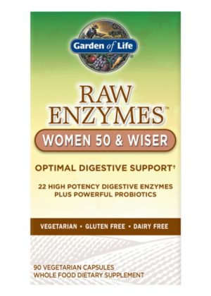 Garden of Life RAW Enzymes Women 50 & Wiser — digestive enzymes, probiotics