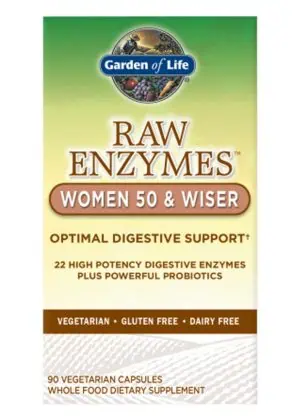 Garden of Life RAW Enzymes Women 50 & Wiser — digestive enzymes, probiotics