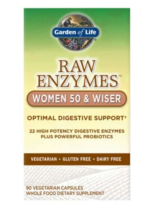 Garden of Life RAW Enzymes Women 50 & Wiser — digestive enzymes, probiotics