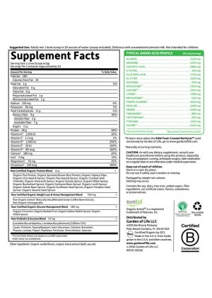 Garden of Life Raw Organic Fit — High Protein for Weight Loss - Back