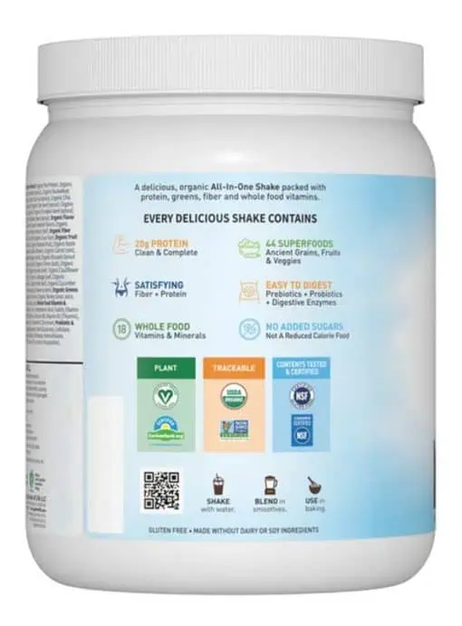 Garden of Life Raw Organic Meal — Plant-Based Protein, Whole Food Nutrition