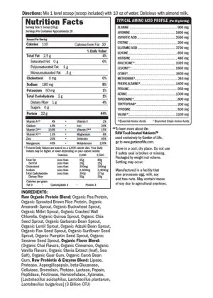 Garden of Life Raw Organic Protein — Vegan Protein, Digestive Health - Back