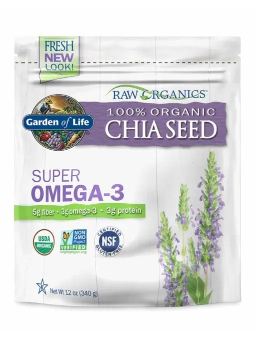 RAW Organics Super Omega 3 Organic Chia Seed — organic chia seeds, omega-3