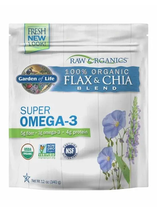 Garden of Life RAW Organics Real Cold Milled Organic Golden Flaxseed & Organic Chia Seed -- organic flaxseed,