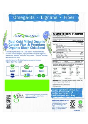 Garden of Life RAW Organics Real Cold Milled Organic Golden Flaxseed & Organic Chia Seed -- organic flaxseed, - Back