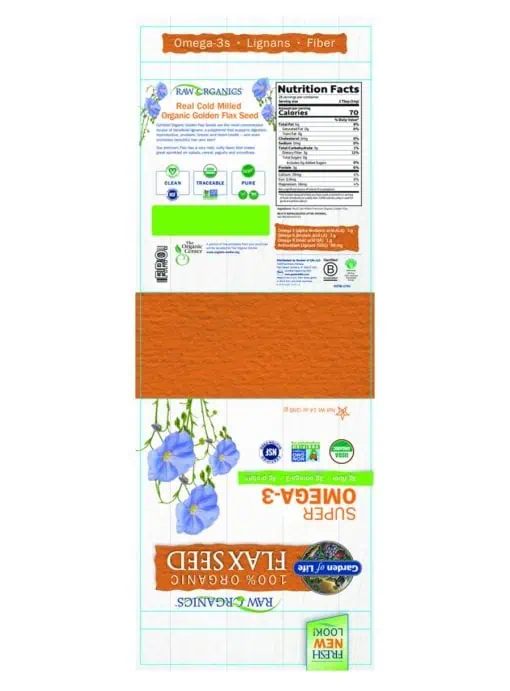 Garden of Life Raw Organics Flax Seed -- organic flax seed, omega-3 supplement - Back