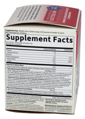 Garden of Life RAW Probiotics 5-Day Max Care — Probiotic Support, Digestive Health - Back