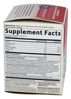 Garden of Life RAW Probiotics 5-Day Max Care — Probiotic Support, Digestive Health - Back