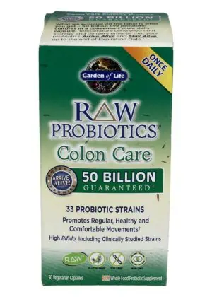 Garden of Life RAW Probiotics Colon Care — probiotic supplement, digestive health