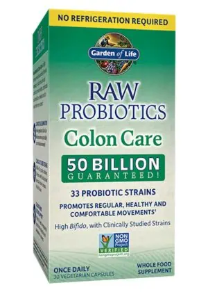 Garden of Life RAW Probiotics Colon Care -- probiotics, digestive health