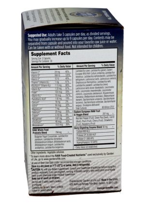 Garden of Life RAW Probiotics Men -- probiotics for men, digestive health - Back