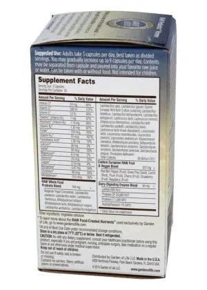 Garden of Life RAW Probiotics Women — Probiotics, Women's Health - Back