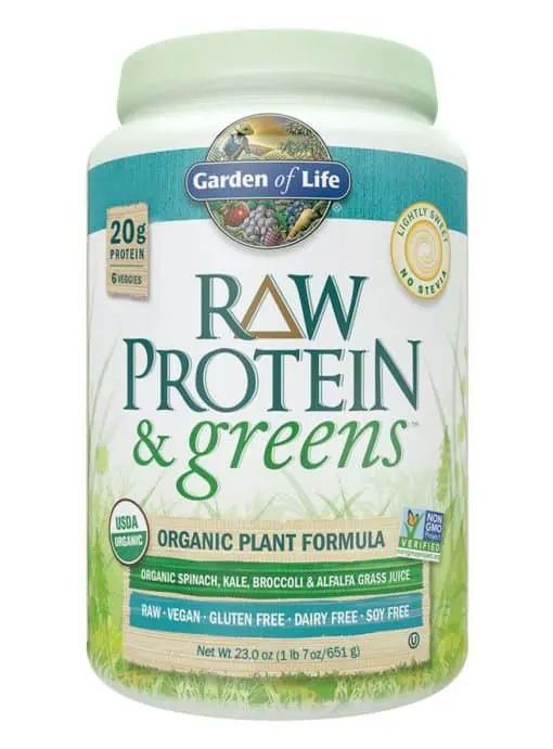 Garden of Life RAW Protein & Greens — Organic Plant Formula, Vegan Protein
