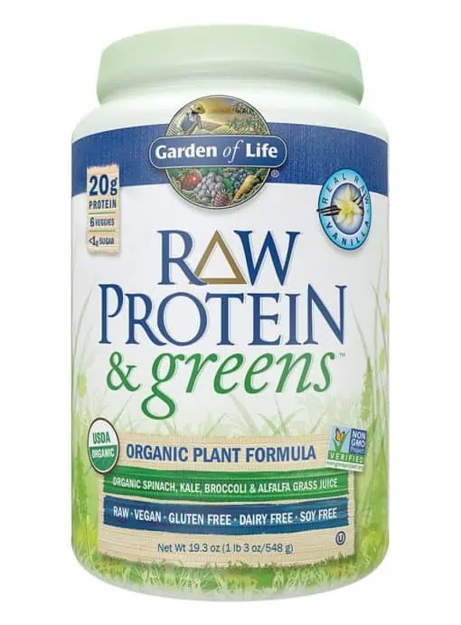 Garden of Life RAW Protein & Greens — plant protein powder, organic protein