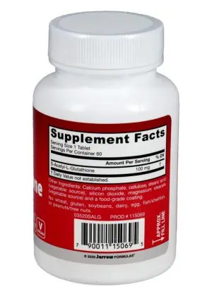 Jarrow Formulas S-Acetyl L-Glutathione 100mg -- antioxidant, intracellular support - Back
