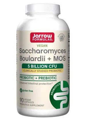 Jarrow Formulas Saccharomyces Boulardii + MOS -- probiotic supplement, digestive health