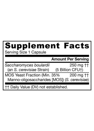 Jarrow Formulas Saccharomyces Boulardii + MOS -- probiotic supplement, digestive health - Back
