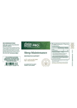 Gaia Herbs Sleep Maintenance — Restorative Support, Herbal Supplement - Back